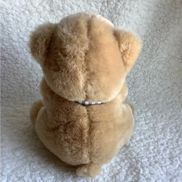 GUND 1993 Plush Tan Sitting Bear w Big Nose and Bow Stuffed Animal Toy - Picture 3 of 6